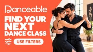 Danceable: Find your next dance class using filters, with a couple dancing tango.